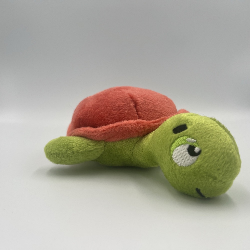 Aurora World Stuffed Animal Green Turtle, Orange Shell 8" Plush 2017